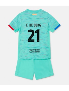 Barcelona Frenkie de Jong #21 Dječji Rezervni Dres kompleti 2023-24 Kratak Rukavima (+ kratke hlače)
